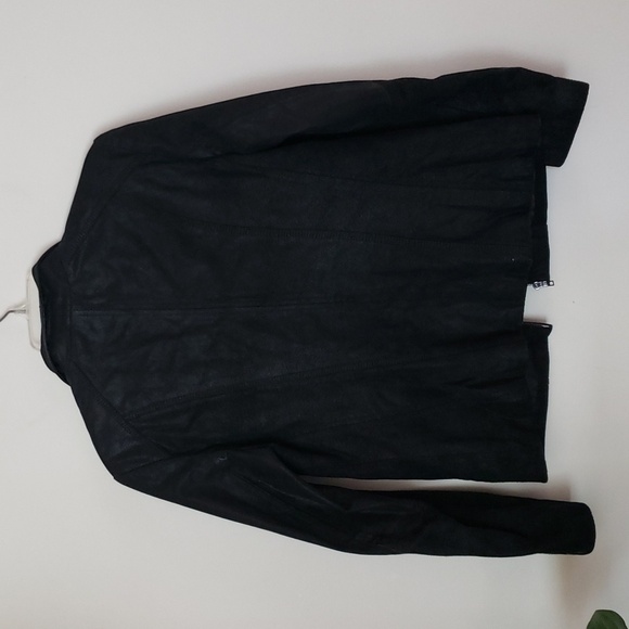 Wilson genuine Leather jacket, full zip, pockets, black, women's size medium - Picture 10 of 10